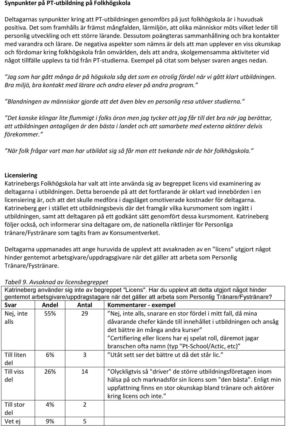 Dessutom poängteras sammanhållning och bra kontakter med varandra och lärare.