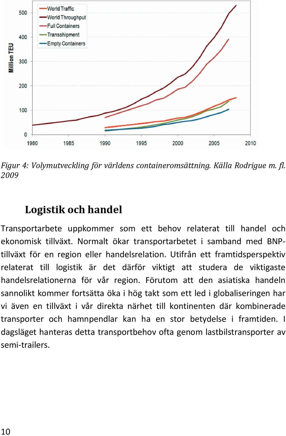 Utifrån ett framtidsperspektiv relaterat till logistik är det därför viktigt att studera de viktigaste handelsrelationerna för vår region.