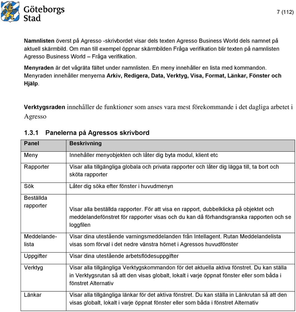 En meny innehåller en lista med kommandon. Menyraden innehåller menyerna Arkiv, Redigera, Data, Verktyg, Visa, Format, Länkar, Fönster och Hjälp.