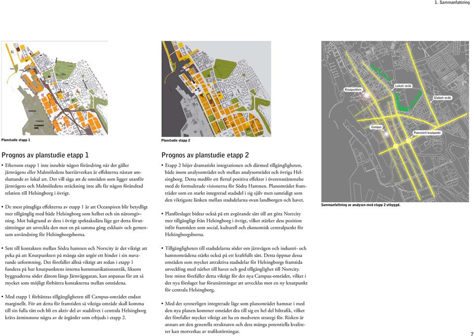 De mest påtagliga effekterna av etapp 1 är att Oceanpiren blir betydligt mer tillgänglig med både Helsingborg som helhet och sin näromgivning.