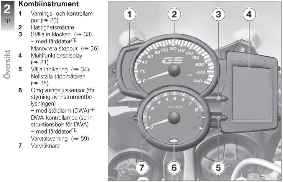 Nollställa trippmätaren ( 35).