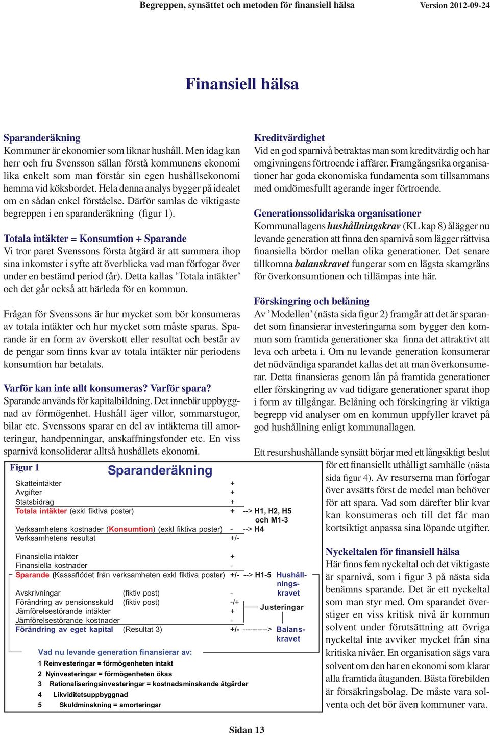 Hela denna analys bygger på idealet om en sådan enkel förståelse. Därför samlas de viktigaste begreppen i en sparanderäkning (figur 1).