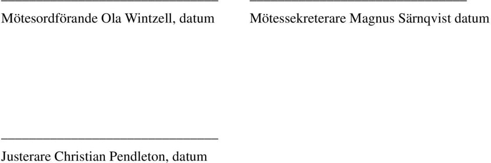 Mötessekreterare Magnus