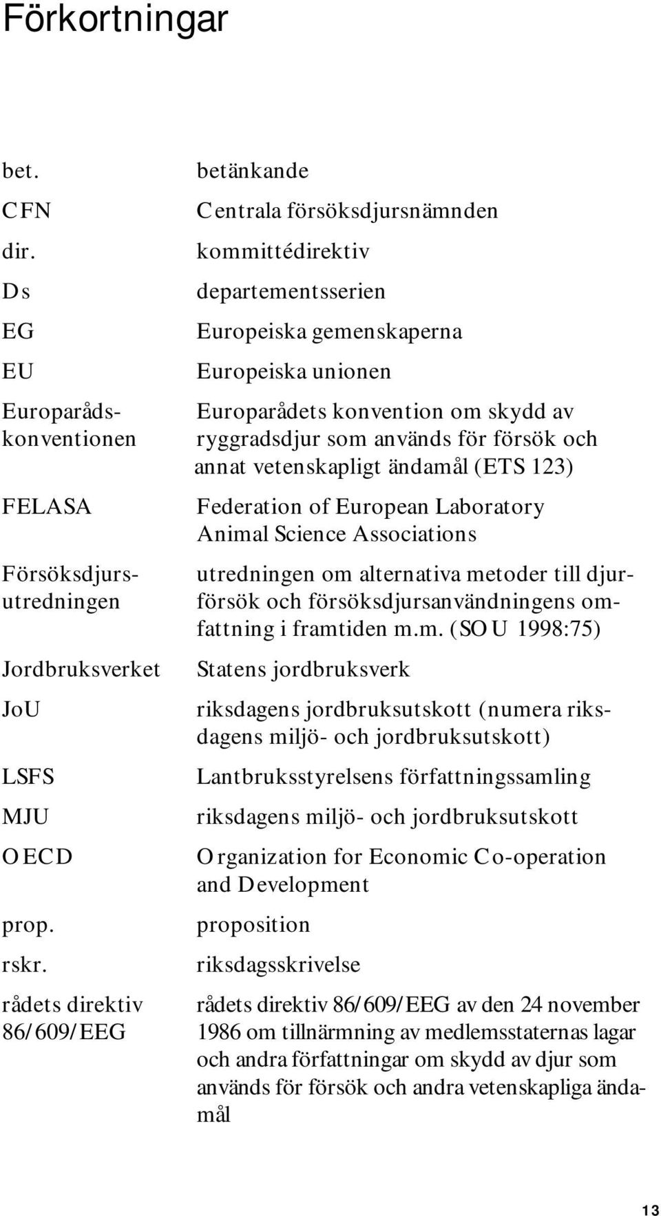 omfattning i framtiden m.m. (SOU 1998:75) Statens jordbruksverk riksdagens jordbruksutskott (numera riksdagens miljö- och jordbruksutskott) Lantbruksstyrelsens författningssamling riksdagens miljö-