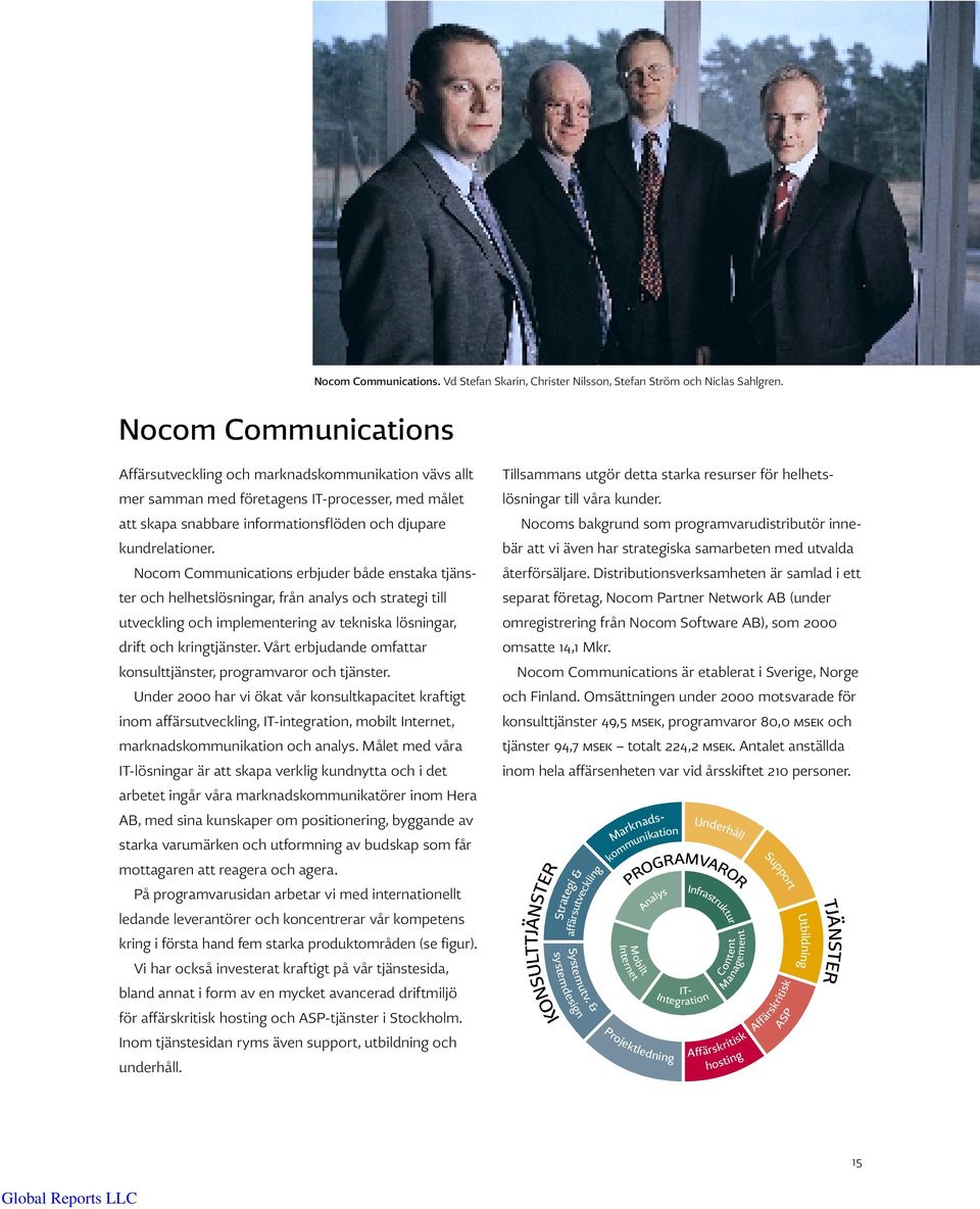 Nocom Communications erbjuder både enstaka tjänster och helhetslösningar, från analys och strategi till utveckling och implementering av tekniska lösningar, drift och kringtjänster.