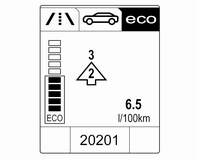 Instrument och reglage 115 Färddator Tryck på knappen MENU för att välja Färddator, eller välj W på högnivåkombidisplayen.