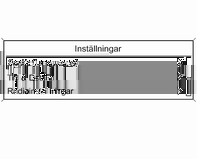 126 Instrument och reglage Personliga inställningar i Graphic-Info-Display Tryck på CONFIG-knappen. Menyn Inställningar visas.