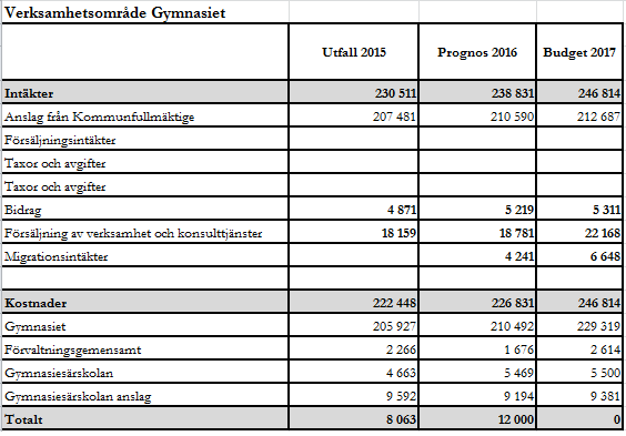 4.2 Driftbudget