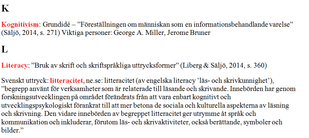 Egen ordlista = bra