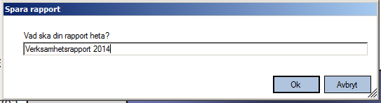 Manual ASI- Net-Statistik 2014-10-16 15 5.3 Spara Min rapport i Net-Statistik (Spara under arbetets gång) När du arbetar med ditt uttag lägger du till diagram och tabeller i fliken Min rapport.