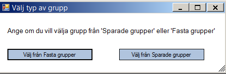 Manual ASI- Net-Statistik 2014-10-16 32 7.2 Lägg ihop grupper Du kan välja att lägga ihop flera grupper till en. Du kan välja ur Fasta grupper och/eller ur Mina sparade grupper.