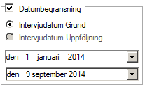 Manual ASI- Net-Statistik 2014-10-16 6 2.1 Fråga för raderna/kolumnerna Genom att klicka på knapparna i Skapa frågeställning kan du söka och välja vilka frågor du vill ta fram statistik för.