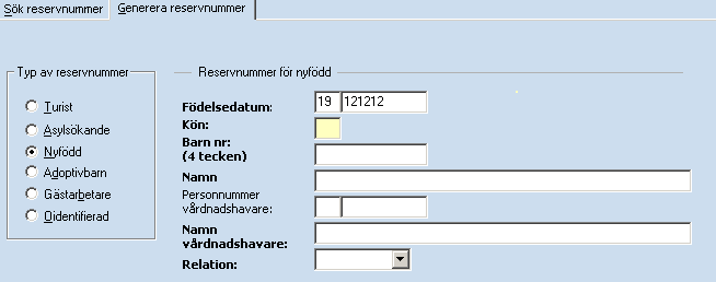 Rutin 6(11) Asylsökande Fyll i kön, namn, identifieringstyp (flerval) och identifiering.