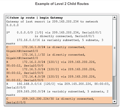 Level 2 Child Route Ett subnät inom ett Level 1 nätverk.