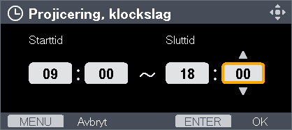 3. Användbara funktioner 8. Välj vilken dag bilderna ska visas (söndag i detta exempel) och tryck sedan på [Enter]. 9. Välj [OK] och tryck sedan på [Enter]. 10.