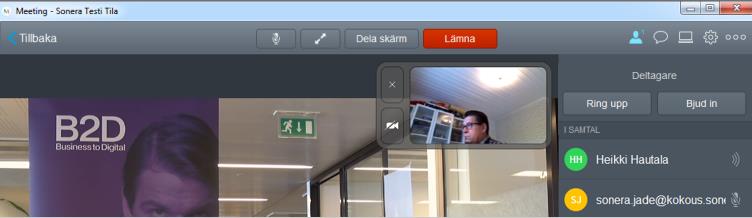 Skicka inbjudan till möte Du kan skicka en mötesinbjudan direkt från applikationen. Alternativen är: - Sänd inbjudan med e-post.