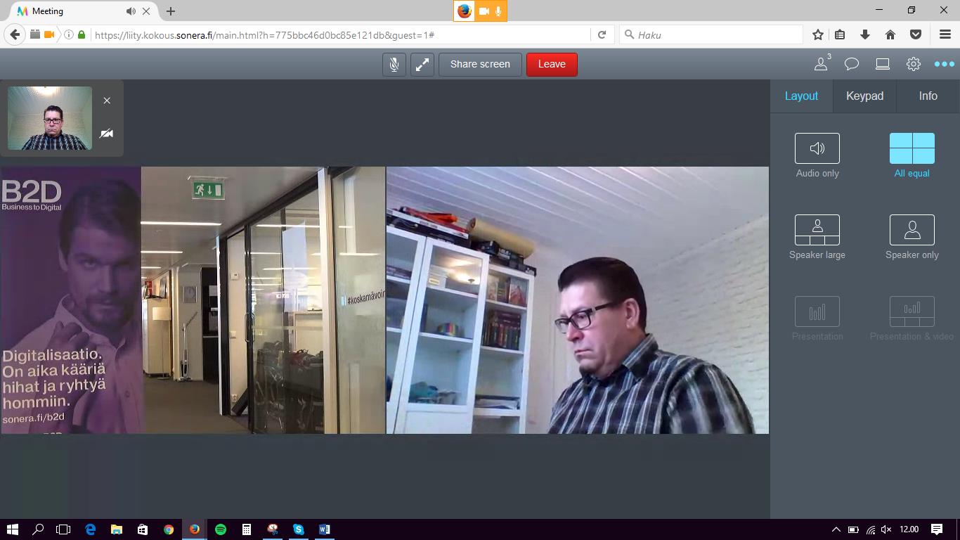 Delta via webbläsare Du kan också delta i videokonferenser med webbläsare. För närvarande är de webbläsare som fungerar Google Chrome och Firefox. Uppdatera webbläsaren vid behov.