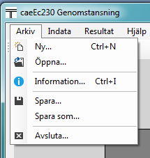 caeec230 Genomstansning Sidan 5(16) 3 Instruktioner Programmets funktioner beskrivs i kapitel 3.