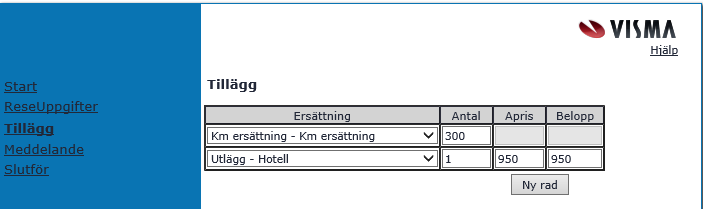 2016-09-02 Sida 11 av 18 Hur gör jag en reseräkning? Klicka på Reseräkning i menyn till vänster. Välj Period, klicka på Hämta och därefter på Ny.