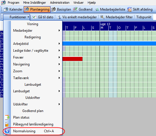 Man kan även skriva ut det man ser via Grafisk utskrift. Här är det valt att det skall tas med frånvaronamnen.