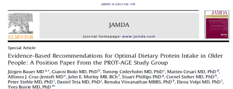 et al. Effectiveness of nutritional supplementation on muscle mass in treatment ofsarcopenia in Old age. Optimalt proteinintag?