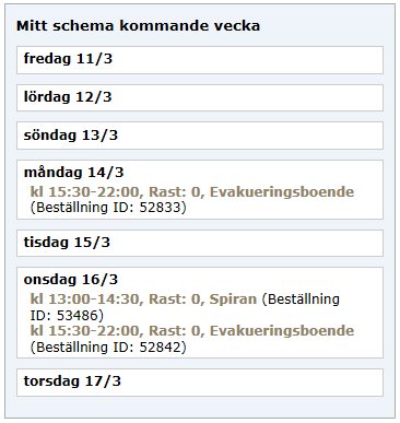 Överst på sidan hittar du de förfrågningar du fått samt om du tackat JA eller NEJ till dem, eller om du har blivit direktbokad.