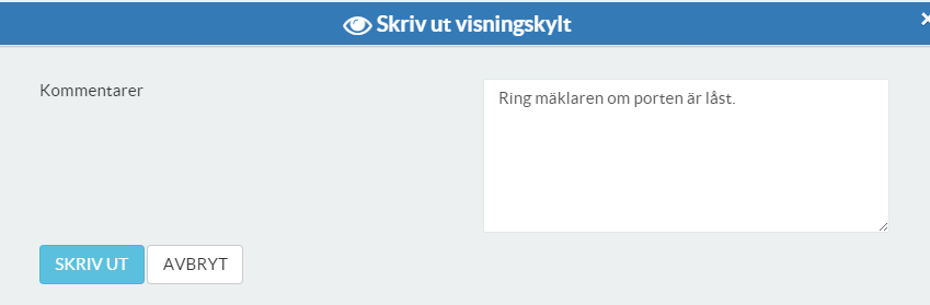 Skriv ut visningslista Om du har lagt till kontakter under fliken spekulanter (nedanför fliken för visningsdetaljer) kan du trycka på kugghjulet ute till höger på personen och koppla den till en