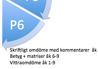 Handlingar - Period 6 1-8 Skriftligt omdöme Alla elever i årskurs 1-5 får ett skriftligt omdöme i juni enligt skolverkets mall och detta görs i omdömesdelen.