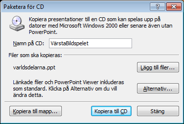 Förbered Förbered din presenation, spara som, anteckna Microsoft Office Powerpoint 2007 Det sista du gör är: Tajma in musik Tidsinställningar Skriv ut o Anteckningssidor o Åhörarkopior Spara