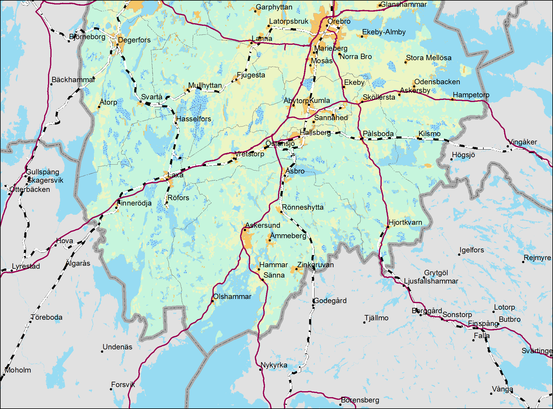 Laxå 3 (1) Askersund 7 (1) Kumla 13 (2) Hallsberg 7 (2) Antal