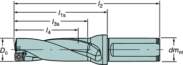 ROT - SW CoroDrill 880 5 x D c Borrdiameter 0,500 1,687 tum Cylindriskt skaft Spännplan enligt ISO 9766 CoroDrill 880 D c 0,500 0,531 κ r 79 D c 0,562 1,687 tum κ r 88 BORRNIN l1s =