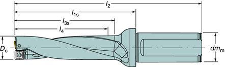 ROT - SW CoroDrill 880 5 x D c Borrdiameter 12.00 43.00 mm Cylindriskt skaft Spännplan enligt ISO 9766 CoroDrill 880 D c 12.00 13.99 mm κ r 79 D c 14.00 43.00 mm κ r 88 BORRNIN l1s = programmeringslängd Borrdiameter, mm 12.