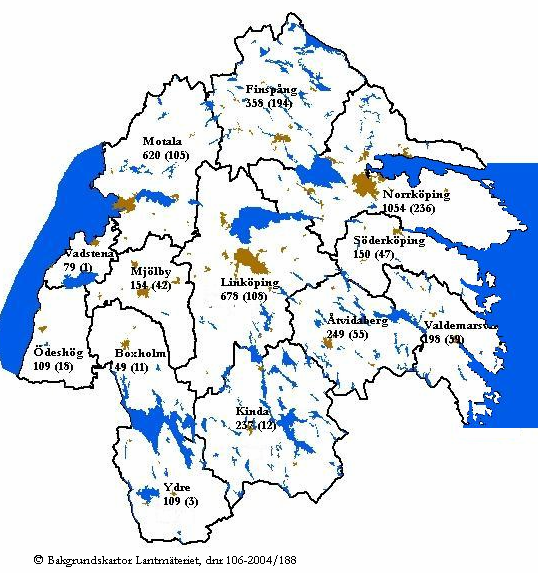 Sammanfattning av resultat Totalt 4044 objekt har identifierats i Östergötland varav 891 är riskklassade enligt MIFO (inkl försvaret).