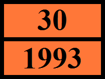 14.5. Miljöfaror Annan information 14.6. Särskilda försiktighetsåtgärder 14.6.1. Vägtransport Skyddskod : 30 Klassificeringskod (FN) Orangefärgade skyltar : :.