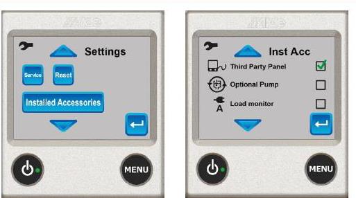 Värme meny Informations vy om aktiva funktioner Värme av/på Vinterkoppling Värme Samma grundinställningar som på Alde panelen Nattsänkning Val fram eller bak, temperatursensor Golvvärmepump Golvvärme