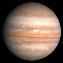 6.5 Jupite Jupite (fig.) ä den stösta planeten i solsystemet, och dess massa ä två gånge stöe än alla de anda planetenas massa tillsammans.