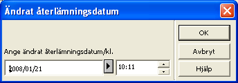 Rensa alla Klicka på Rensa alla för att radera alla transaktionerna från listan. Transaktionerna i sig kommer dock fortfarande att vara registrerade i systemet. 7.