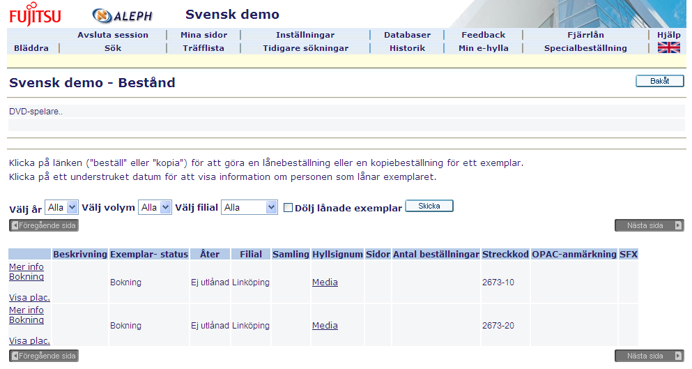 med helger och andra dagar då biblioteket är stängt kan man därför behöva ta bort bokningsperioder som har skapats.