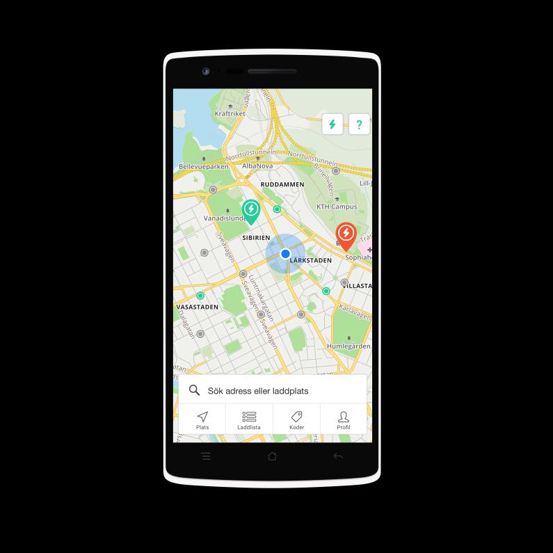 Så Fungerar Laddkoll En tydlig överblick av lediga laddplatser Möjlighet att filtrera på effekt och ladduttag