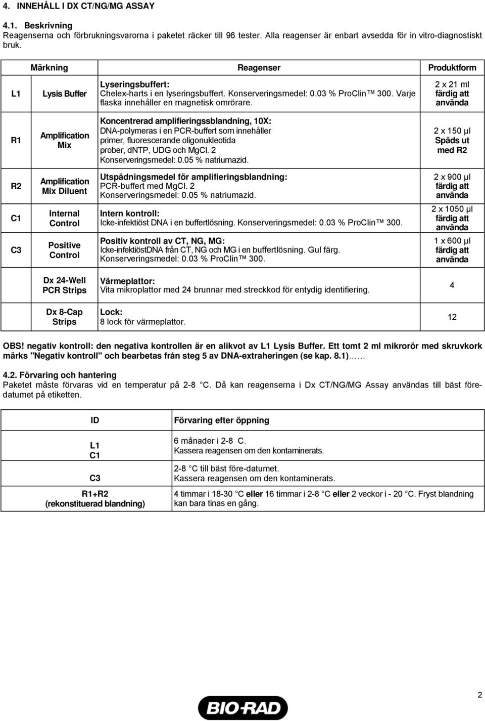 2 x 21 ml färdig att använda R1 Amplification Mix Koncentrerad amplifieringssblandning, 10X: DNA-polymeras i en PCR-buffert som innehåller primer, fluorescerande oligonukleotida prober, dntp, UDG och