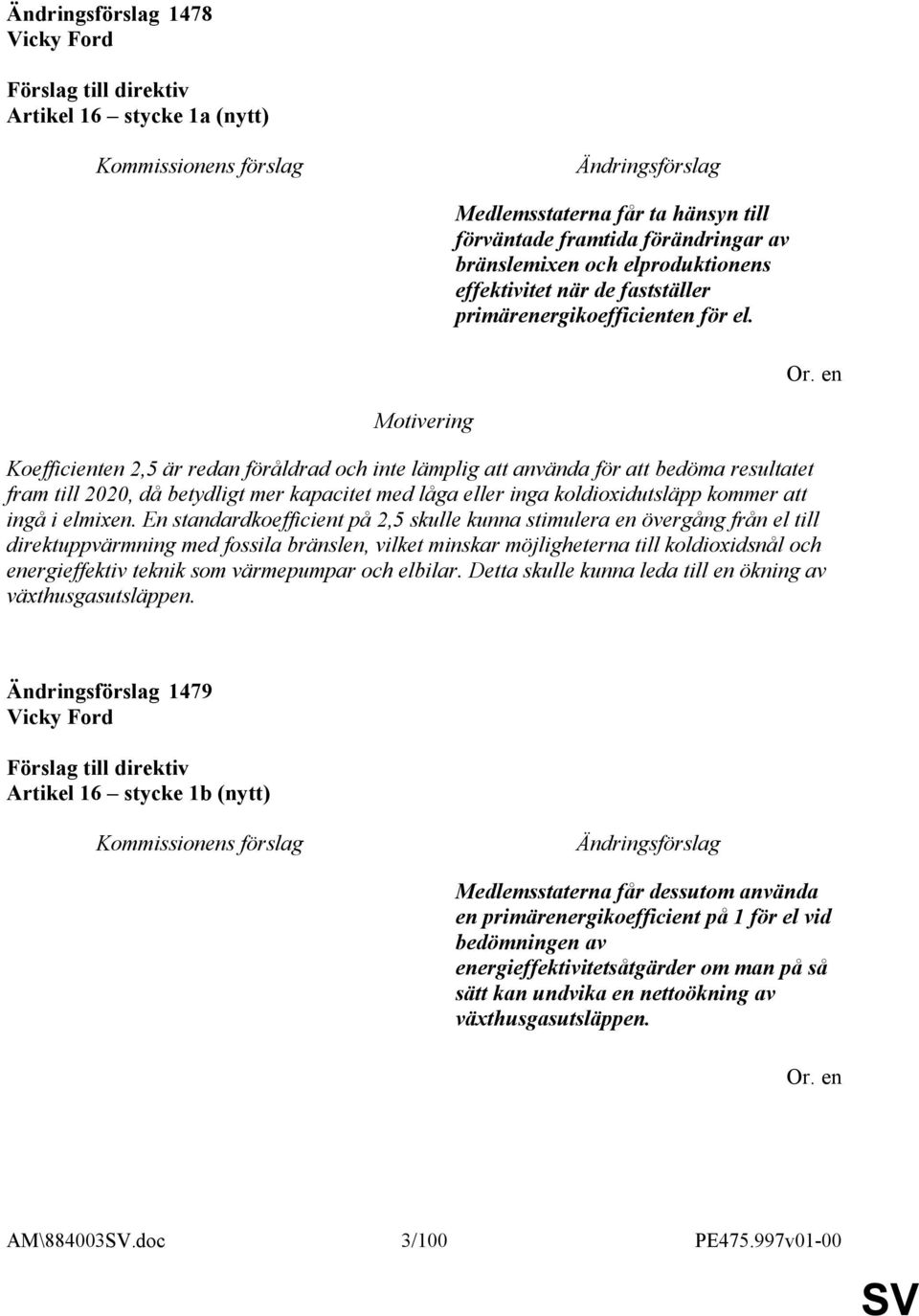 Koefficienten 2,5 är redan föråldrad och inte lämplig att använda för att bedöma resultatet fram till 2020, då betydligt mer kapacitet med låga eller inga koldioxidutsläpp kommer att ingå i elmixen.