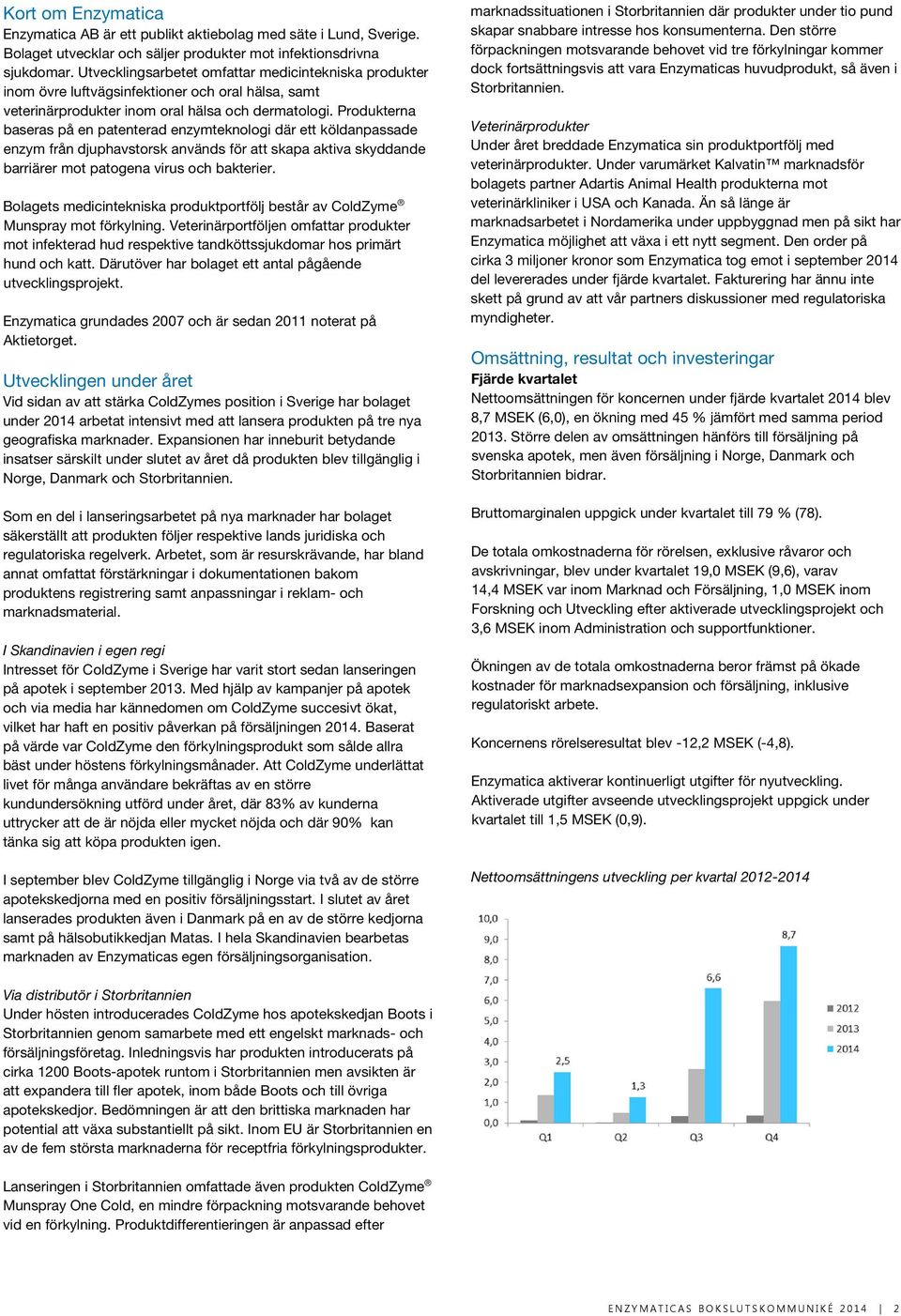 Produkterna baseras på en patenterad enzymteknologi där ett köldanpassade enzym från djuphavstorsk används för att skapa aktiva skyddande barriärer mot patogena virus och bakterier.