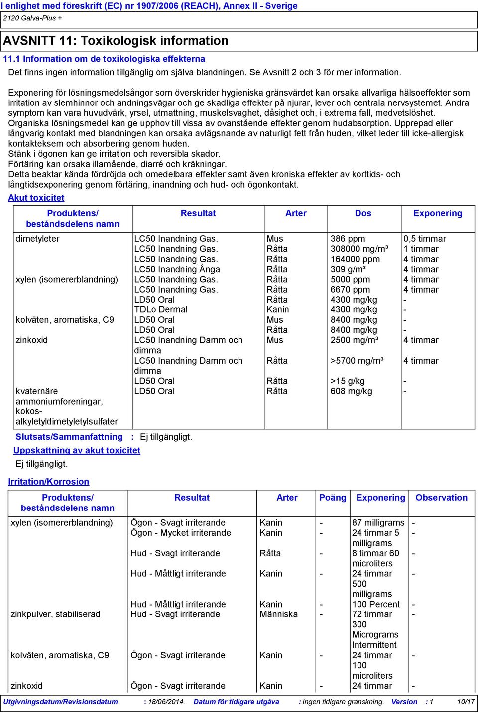 och centrala nervsystemet. Andra symptom kan vara huvudvärk, yrsel, utmattning, muskelsvaghet, dåsighet och, i extrema fall, medvetslöshet.