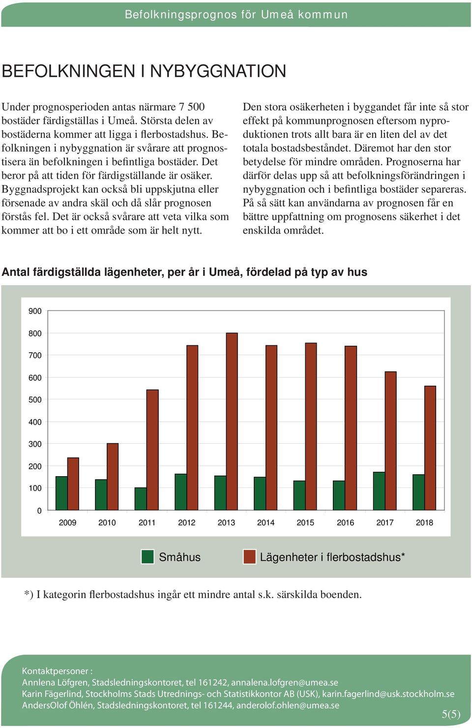 Byggnadsprojekt kan också bli uppskjutna eller försenade av andra skäl och då slår prognosen förstås fel. Det är också svårare att veta vilka som kommer att bo i ett område som är helt nytt.