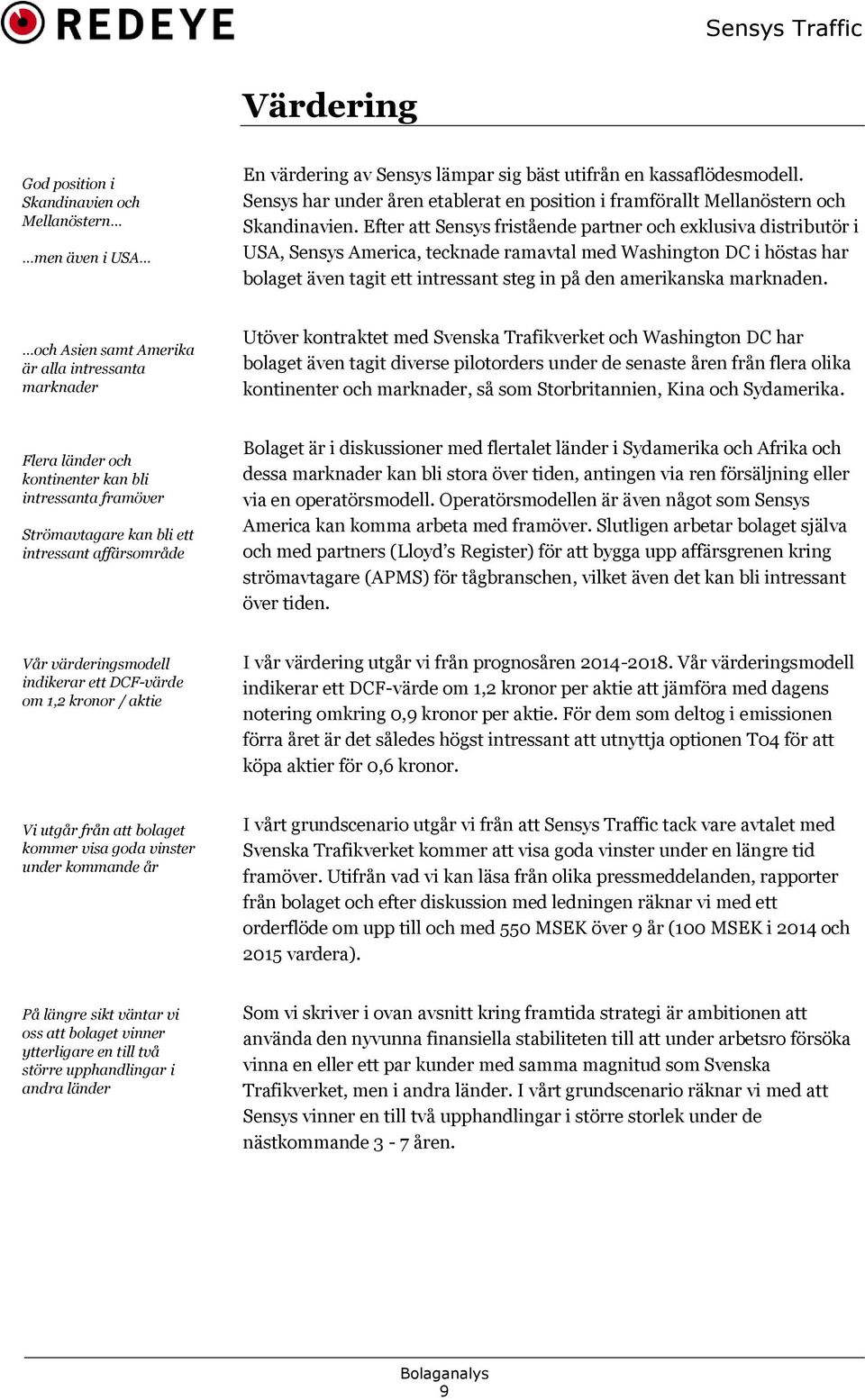 Efter att Sensys fristående partner och exklusiva distributör i USA, Sensys America, tecknade ramavtal med Washington DC i höstas har bolaget även tagit ett intressant steg in på den amerikanska