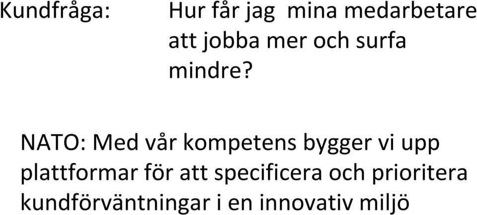 NATO: Med vår kompetens bygger vi upp