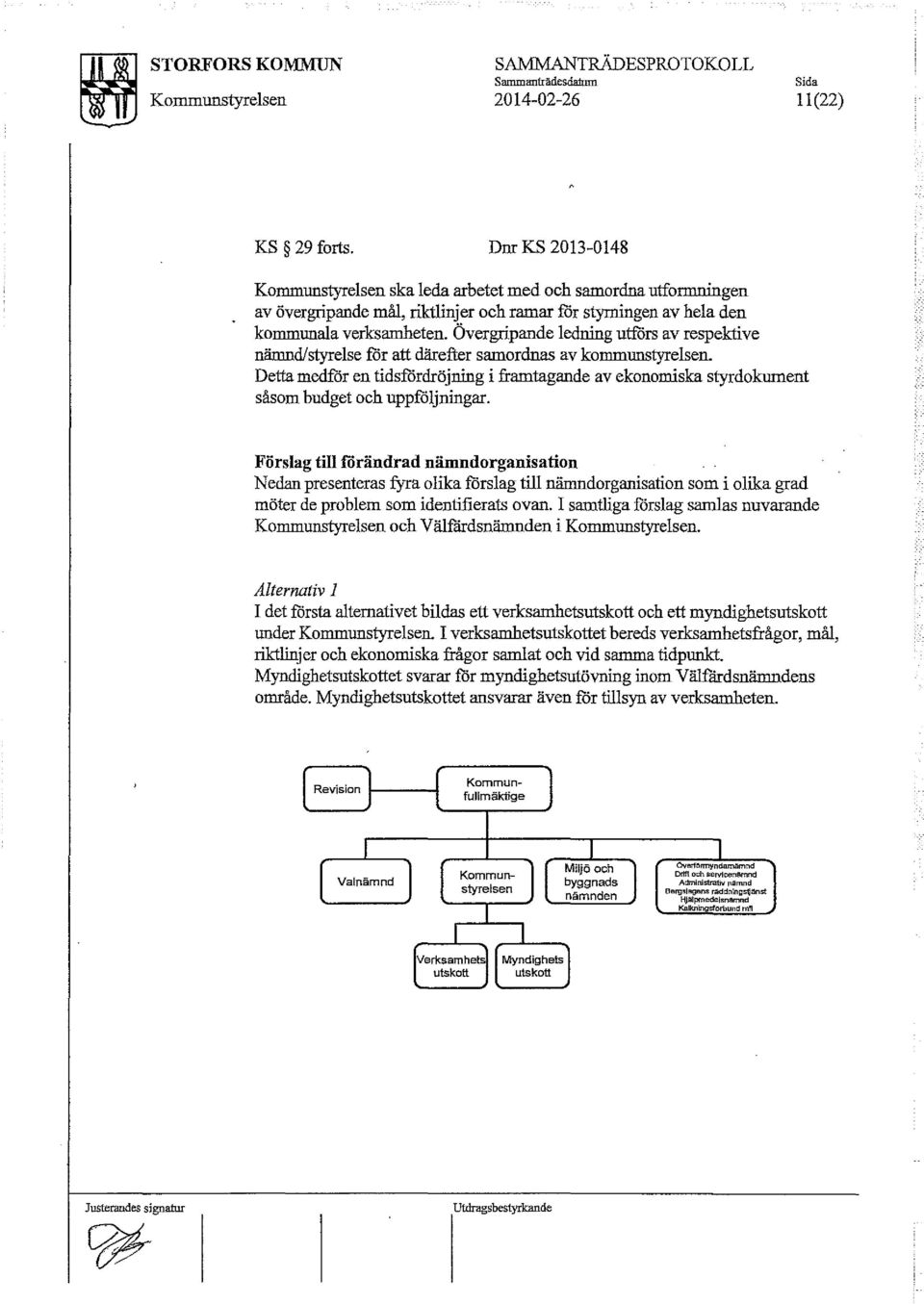 Övergripande ledning utfårs av respektive nämnd/styrelse får att därefter samordnas av ko=unstyrelsen.