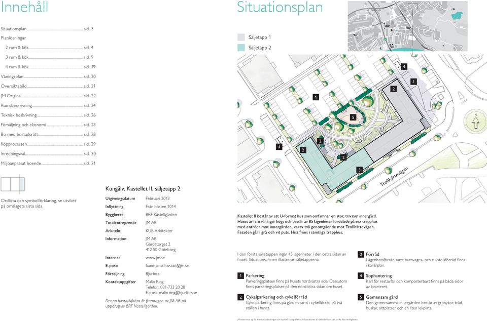 ..sid. 31 Kungälv, Kastellet II, säljetapp 2 4 2 2 2 3 Trollhättevägen ordlista och symbolförklaring, se utviket på omslagets sista sida.