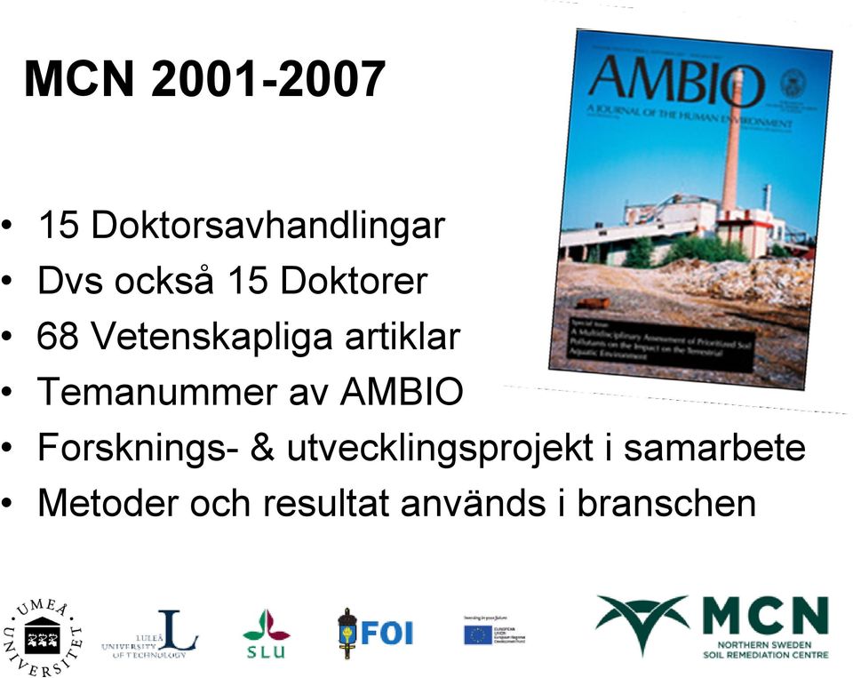 Temanummer av AMBIO Forsknings- &