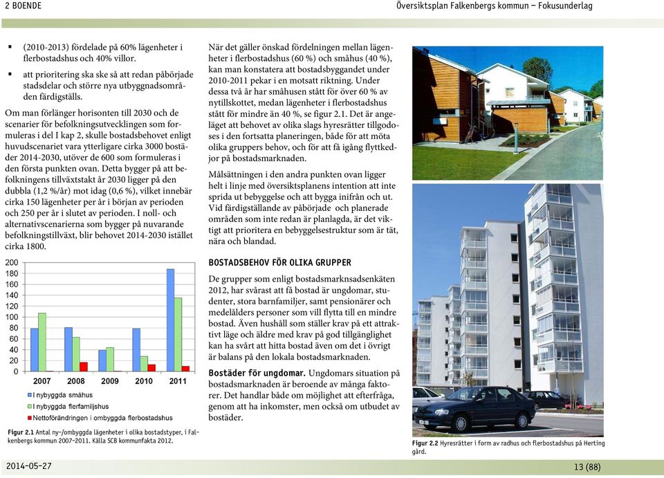 Om man förlänger horisonten till 2030 och de scenarier för befolkningsutvecklingen som formuleras i del I kap 2, skulle bostadsbehovet enligt huvudscenariet vara ytterligare cirka 3000 bostäder